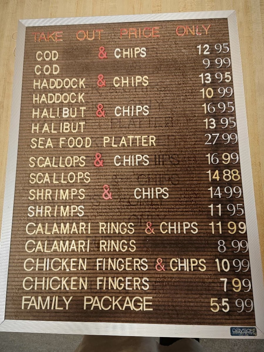 McCowan Fish & Chips Menu - Image 1