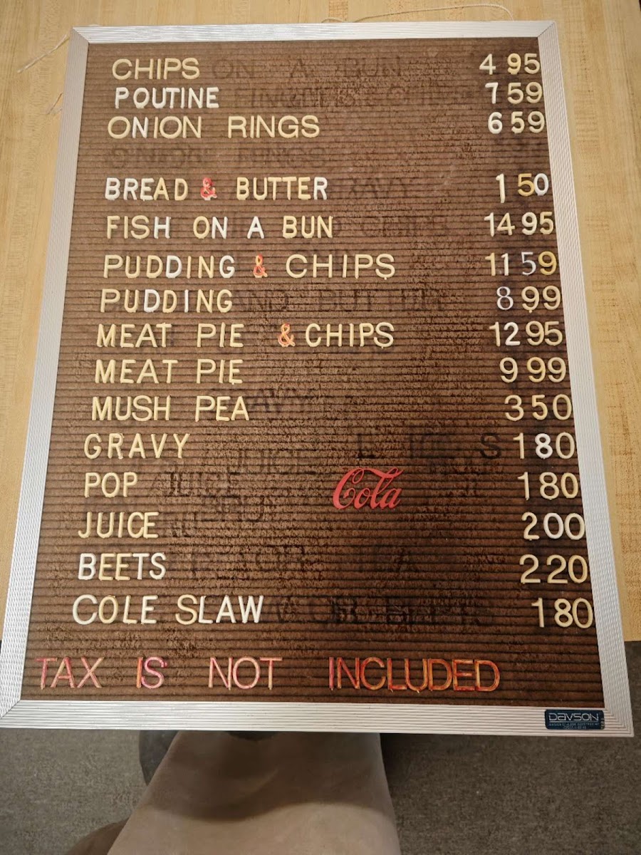 McCowan Fish & Chips Menu - Image 2